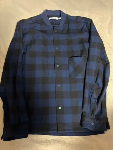 논네이티브 17AW 체크 스트레치 셔츠 블루종