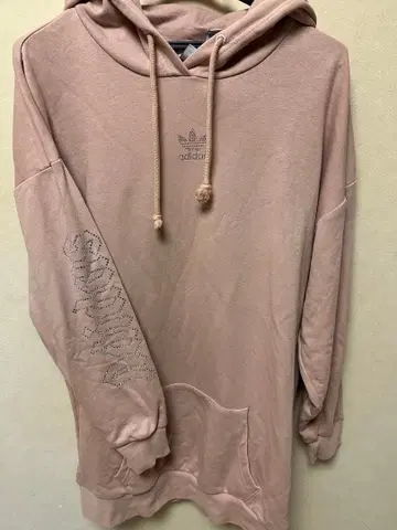 adidas 핑크 베이지 후드티 원피스