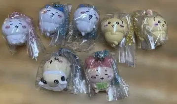 치이카와(먼작귀) 마스코트 부착 비스킷 치이하치우사랏코 헌책방 7개 세트