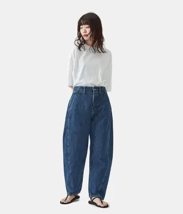 스튜디오 니콜슨 데님 ENZYME WASHED VOLUME LEG