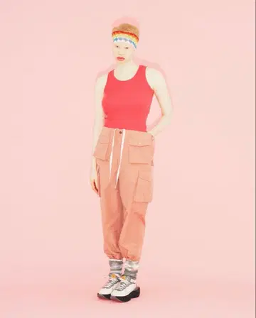 esen TENBOX 카고 팬츠 핑크