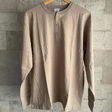 새상품 JEMORGAN 천축 헨리넥 긴팔T셔츠 모카 L