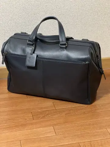 [ 고품질 ] 마더하우스 보스턴백 천연 가죽 네이비