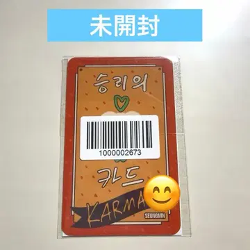 스키즈 KARMA FANS 럭키 드로우 리얼 터치 카드 승민