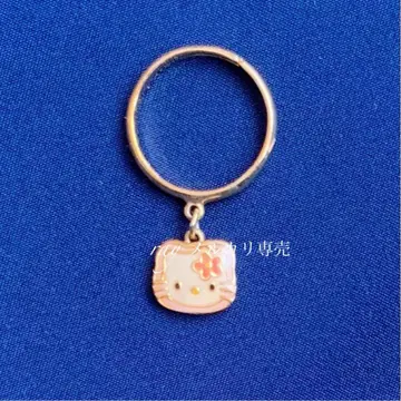 산리오 키티 참 포함 반지 링 헤이세이 레트로 카오하나 당시물 꽃