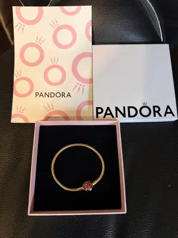 PANDORA 미녀와 야수 로즈 팔찌 사이즈 17 정품