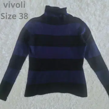 vivoli 캐시미어 100% 보더 터틀 니트