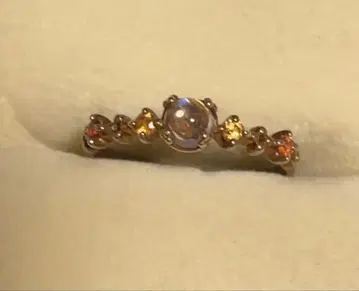 A.D.A K10 레인보우 문스톤 토파즈 반지