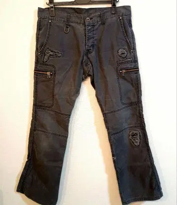 5351 POUR LES HOMMES y2k 데님 카고 팬츠 사이즈 4