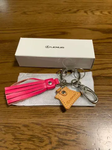 미사용 새상품 렉서스 오리지널 키링 프린지 핑크