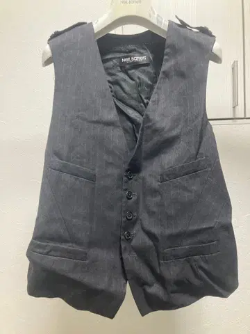 닐바렛 주름 가공 스트라이프 베스트 48