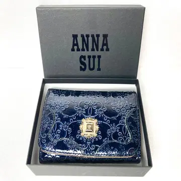 ANNA SUI 안나수이 루미 접이식 지갑 에나멜 네이비