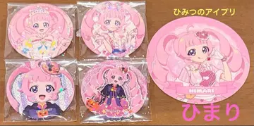 비밀의 아이프리 히마리 캔 배지 4개와 코스터 세트