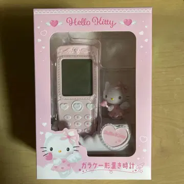 Hello Kitty 폴더폰 모양 시계 핑크 주말 한정 판매