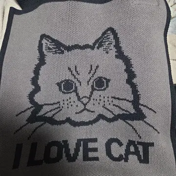 고양이 얼굴 디자인 토트백