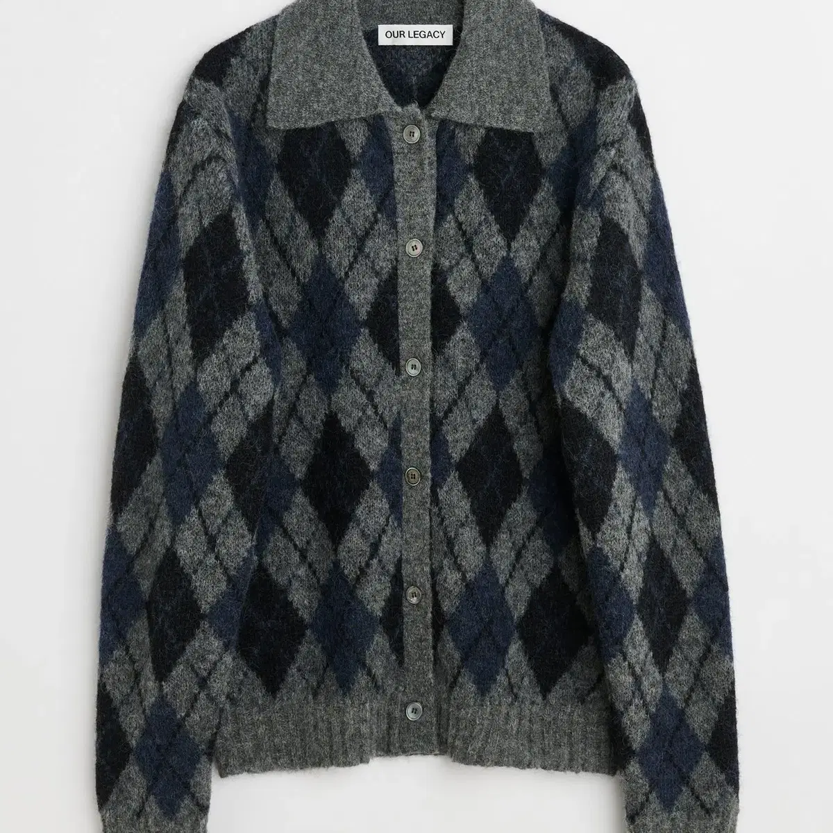 Our Legacy Evening Polo Soft Duke Argyle Cardigan 50 #아워레가시 
