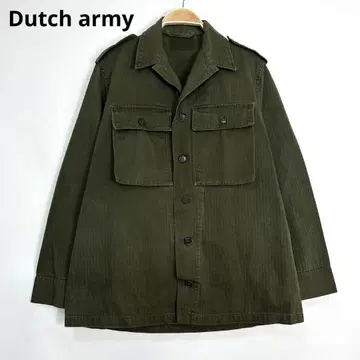 유로 빈티지 네덜란드군 헤링본 유틸리티 자켓 S34