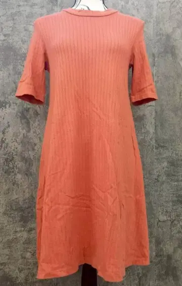 UNIQLO 유니클로 니트 롱 원피스 귀여운 빨간색 핑크 (M)