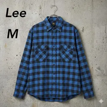 Lee 리 플란넬 셔츠 M 버팔로 체크 블루 긴팔