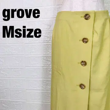 그로브 프론트 버튼 롱 타이트 스커트 260