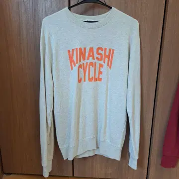 KINASHI CYCLE 프린트 맨투맨 M 사이즈 베이지
