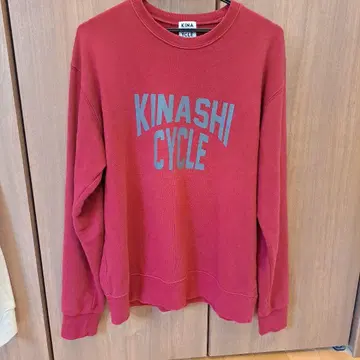 KINASHI CYCLE 레드 맨투맨 L 사이즈