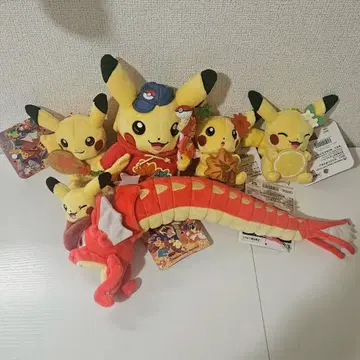 포켓몬 센터 히로시마 봉제 인형 5세트 갸라도스 피카츄