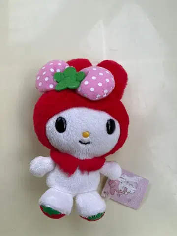 마이멜로디 딸기 리본 봉제 인형 레트로 2014
