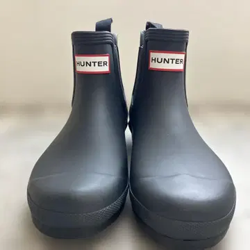 8/0210i16 HUNTER 박스 포함 블랙 숏 레인 부츠