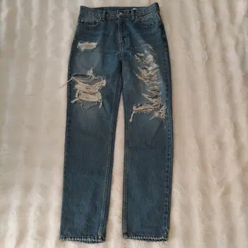 PERVERZE 데미지 데님 블루