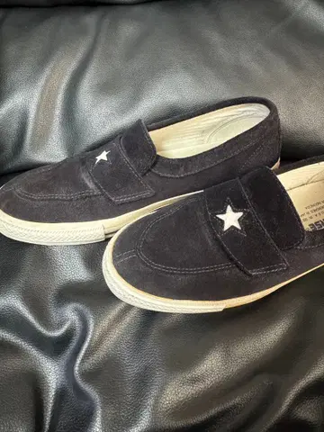 컨버스 원스타 블랙 스웨이드 슬립온 27.5 us9