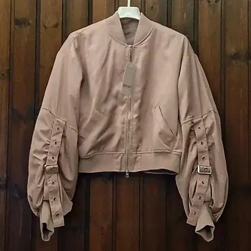 M 핑크 셔링 점퍼 자켓 블루종