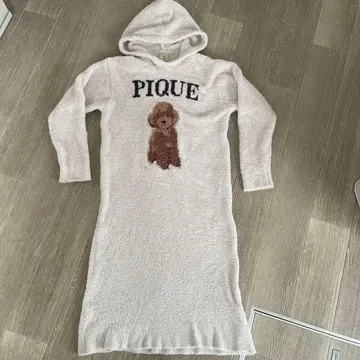 젤라토피케 후드 부착 룸웨어 강아지 자수