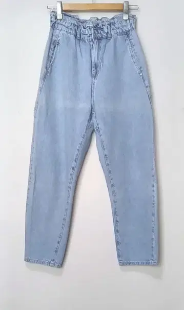 ZARA 하이라이즈 BAGGY PAPERBAG 데님 팬츠