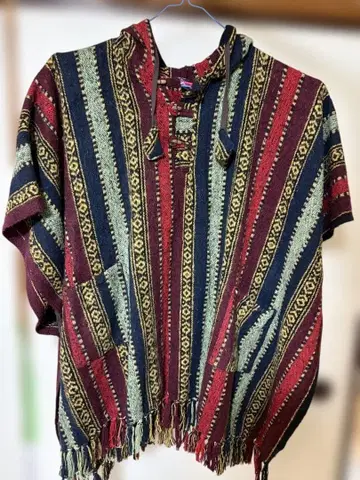 [ 개성파 ] 에스닉 판초 후드티 프린지 민족계 히피 보헤미안