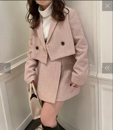 트위드 원피스 코트 멀티웨이