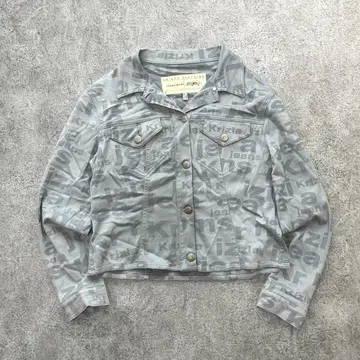 [이탈리아제] KRIZIA JEANS 올 패턴 자켓 짧은 기장 y2k