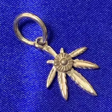 [ 익명 배송 ] 마리화나 간자 모티브 실버 펜던트 탑 925 각인