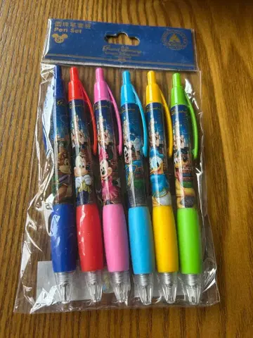 상하이 디즈니 리조트 볼펜 세트 6색 그랜드 오픈 기념 판매