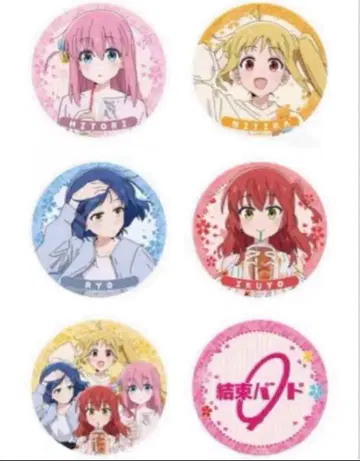 봇치 더 록! x IPSTAR 중국 콜라보 카페 캔뱃지 전 6종 세트