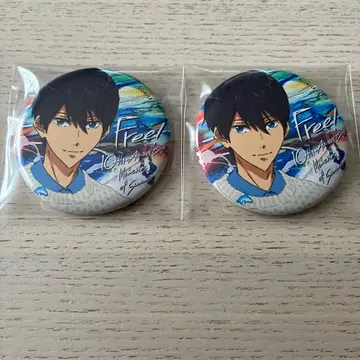 Free! MS 캔뱃지 나나세 하루카 10주년 10th 2개