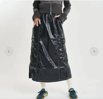 atmos 드로우 스트링 롱 스커트 네이비