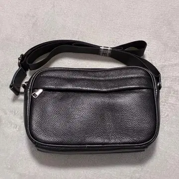 천연 가죽 남성용 숄더백 블랙 iPad 수납 가능 심플 고급스러움 고급