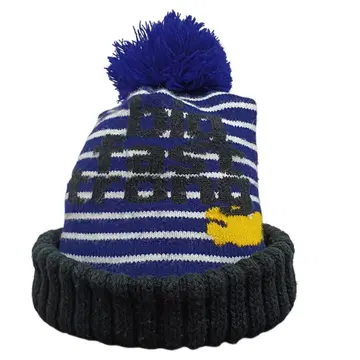 FREE CITY 프리 시티 폼폼 니트 모자 로고 보더 모자 꽁지