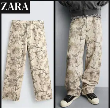 매진 일본 국내 구하기 어려움 ZARA 배기 핏 팬츠