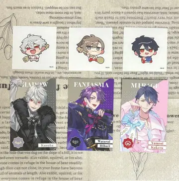 니지산지 쿠즈하 카나에 유메오이 카케루 와타라이 히바리 스티커 카드 세트