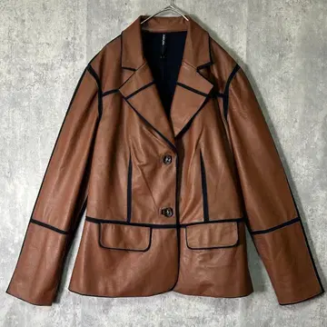 새상품급 이태리제 센소유니코 PIANURA STUDIO 가죽 절개 자켓