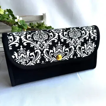 장지갑1 핸드메이드 북유럽 다마스크 무늬 가계부 지갑