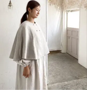 Kikono 린넨 리버서블 케이프