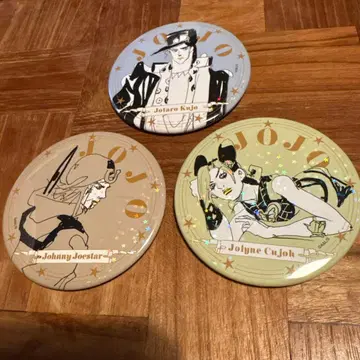죠죠 월드 홀로그램 캔뱃지 3개 세트